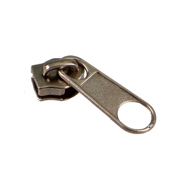 Замок Бегунок №5 black nickel Heng 1,72 — образец ткани, категория бегунки к молнии