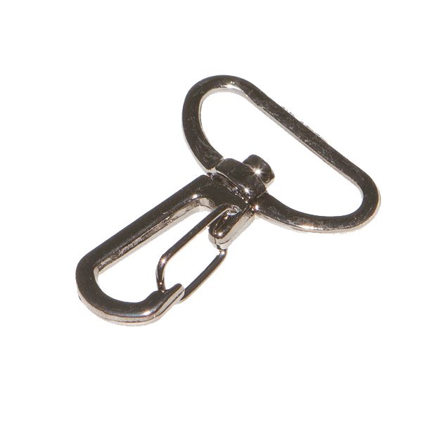 К3721Д Карабин 25мм black nickel — образец ткани, категория фурнитура металлическая